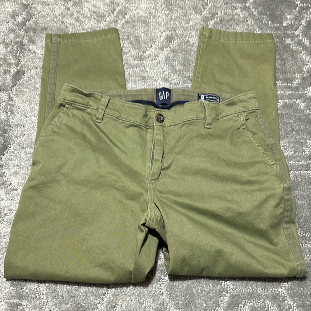 GAP Olive Green “Girlfriend” Ankle Pants Women’s Size 8